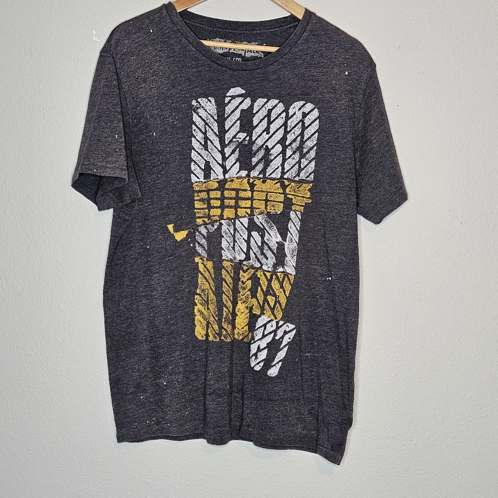 Aeropostale 87 Vintage Gray Slubby Tee-Shirt Size XL